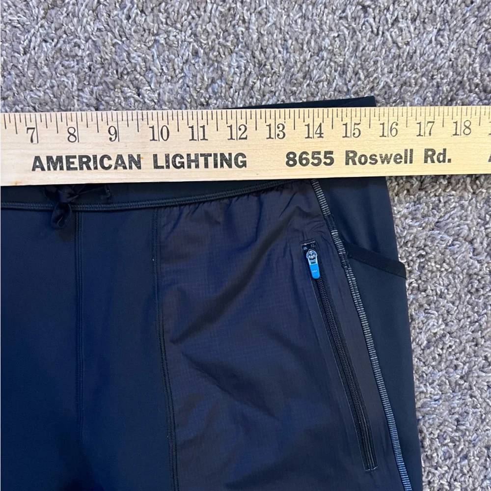 Janji Boreal Fleece Running Tights Men’s Large Black Thermal Trail Zip Pocket - Picture 12 of 13